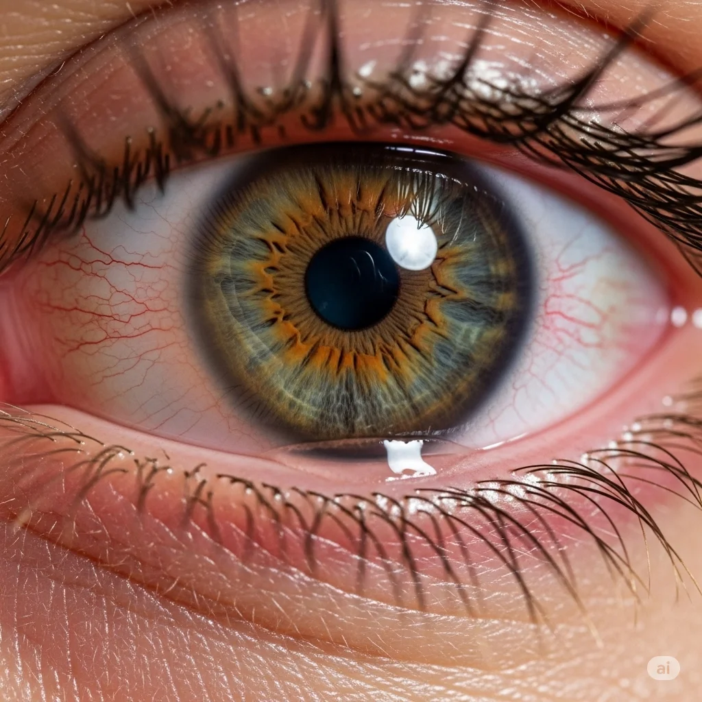 تصویری از چشم خشک و ملتهب.